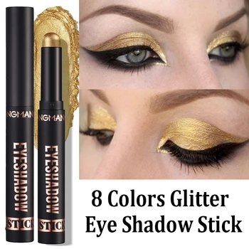 8 Farieb Eyeshadow Stick Nepremokavé Očné Tiene Pero Trvalé Oči Zvýrazňovač Leží Priadky Ceruzka Ženy Beauty Make-Up Kozmetika