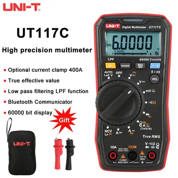JEDNOTKA UT117C Digitálny Multimeter Tester 60000 Počítať s Vysokou Presnosťou True RMS Profesionálne Multimeter s Bluetooth Funkcia
