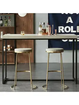 Nordic barové kovaného železa barové módne káva stoličky zlato vysoká stolička jednoduché, jedálenské stoličky, predné stoličky