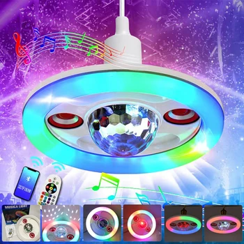 Smart LED Okrúhle Stropné svietidlo Bluetooth Reproduktorov Hudba Nočné Svetlo E27 Smart Žiarovky RGB Stmievateľné Stropné Svietidlo Spálne Dekorácie