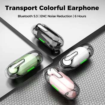 H69 Bluetooth Headset TWS Bezdrôtové Slúchadlá Transparentné Športové Slúchadlá Redukcia Šumu Slúchadlá s Mikrofónom HiFi Hudby Nepremokavé