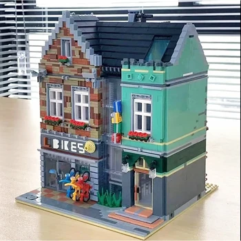 Micro Stavebné Bloky City Mini Obchod Tehly na Ulicu Shop Plastové Hračky MOC Tehly Sady Deti Narodeninám Deti Dospelých