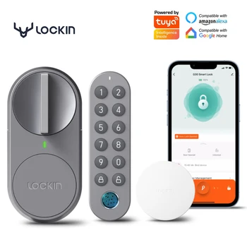 Lockin Smart G30 Dverí Zamky Tuya App WiFi Rýchle Keyless Vstup Bluetooth Odtlačku a Tlačidiel, Kompatibilné s Alexa Google