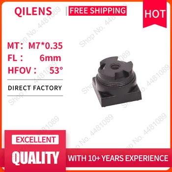 QILENS CCTV Objektív M7 6mm pre Zabezpečenie 720P 1080P HD Mini Kamera Pin hole Objektív