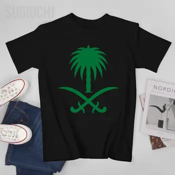 Muži Krátke Tričko Saudská Arábia Strom Meče Národný Deň - Saudská erbom Tričko Tees O-neck T Košele Ženy, Chlapcov 100% Bavlna