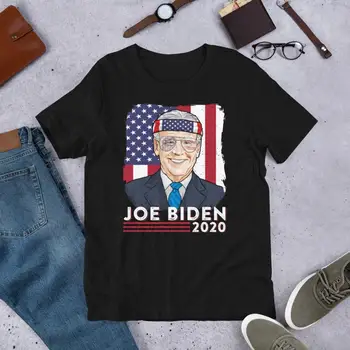 Joe Biden 2020 Ženy T-shirts Zábavné USA Americké Vlajky Vytlačené Unisex tričko Roztomilý Moonicorn Vintage Bavlna Topy Nadrozmerné Tees