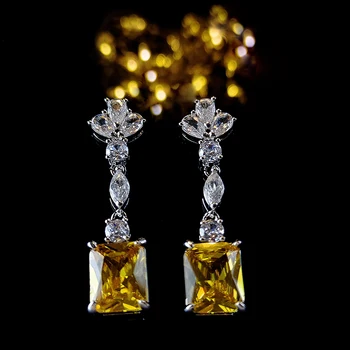 Nové Kolo Elegantné Visieť Drahokamu Drop Náušnice pre Ženy, Luxusné Módne Šperky Oorbellen Ramienka E2237