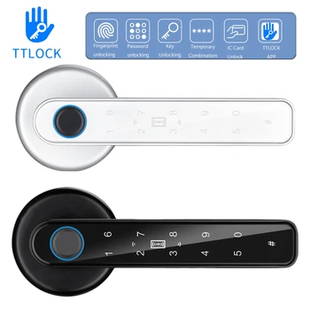 Biometrické Odtlačkov prstov Zámok TTLOCK APP Riadenie Smart Dverí Zamky Keyless Entry Password Lock pre Home Security Elektrický Dverný Zámok
