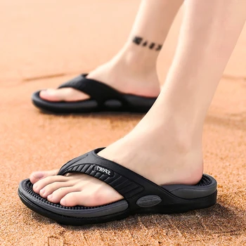 Muži Pláži Flip Flops 2022 Lete Ležérne Topánky Muž Slip-on Papuče Muž Bežné Sandále Pánske Kúpeľňa Flip Flop Listov Zapatos