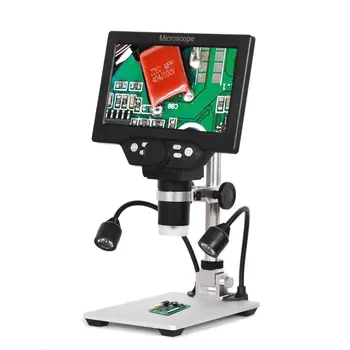 G1200 7Inch Digitálny Mikroskop LCD Farebný Displej 12MPX 1-1200X Kontinuálne Zosilnenie Lupa Mikroskop na Spájkovanie, na Zváranie