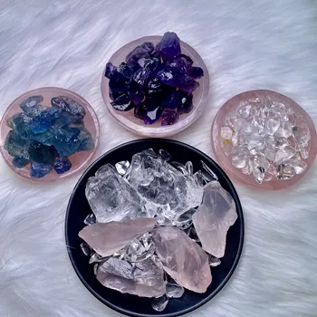 Prírodné jasný kremeň ametyst rose quartz hrubý kameň modrý-zelený fluorite akvárium kameň aromaterapia