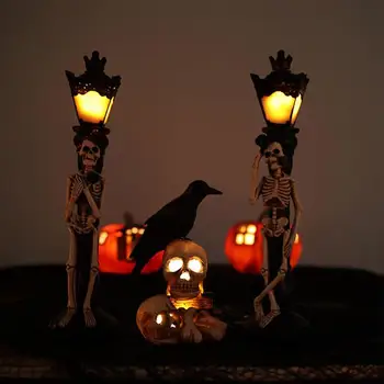 Halloween Jack O Lantern Halloween Svietidlo S Lebkou A Tekvicové Dizajn Prenosných Tekvica Tealight LED Tekvica Svietidlo LED Noc