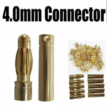 LUSUNSOLAR 100 Párov / Veľa 4.0 mm Gold Blet Banán Konektor & Svorky Konektor Samec a Samica DU0084