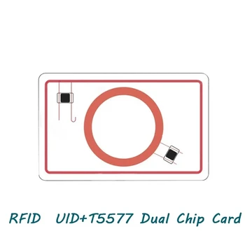 5 ks 125KHz 13.56 MHz RFID Dual Frekvencia Čipu Smart Karty UID Prepisovateľné Tlačidlo Tag T5577 Kópiu Klon Kopírka Odznak Rozmnožovacie Token