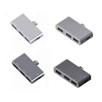 Mini Zliatiny Zinku 4 v 1 Rozbočovač USB Dokovacia Stanica pre Multi port Pripojenie