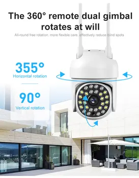 1080P Dohľadu WiFi Kamera Mini Smart Home Dve Cesty Lntercom Survalance Kamery, Audio a Video Noc Security Monitor