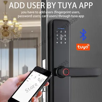digitálny elektronický zámok Tuya Bluetooth Upgrade Smart odtlačkov prstov zámok Krytý Heslo Karty Office drevené Dvere Zámok pre Hotel Home