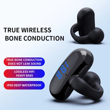 F20 Kosti Vodivé Slúchadlá Bluetooth Bezdrôtové Slúchadlá s Mikrofónom Slúchadlá s Digitálny LED Športové Slúchadlá