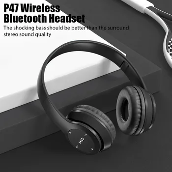 P47 Bezdrôtové bluetooth slúchadlá S Mikrofónom potlačenie Šumu Slúchadlá Stereo Slúchadlá Športové Herné Slúchadlá Podporuje PC