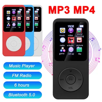 1.8 palce MP3, MP4 Prehrávač Hudby stlačte Tlačidlo Bluetooth 5.0 E-knihy, Športové FM Rádio Študent Walkman pre Windows XP/VISTA/Windows 8