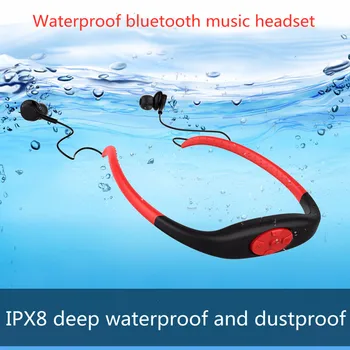 2022 KyK-168 Plus Bluetooth Headset Stereo IPX8 Vodotesné Mini Športové Bezdrôtové Slúchadlá Podporuje WMA, MP3, WAV, APE