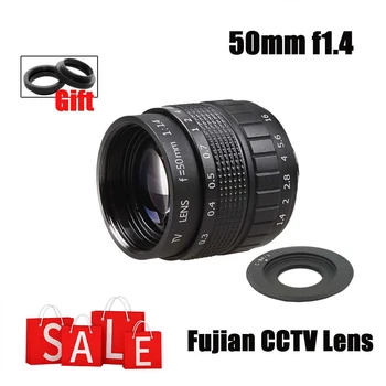 Fujian 50mm Objektív Kamery CCTV Film Zameranie F1.4 C Mount pre Panasonic GF1 GF2 GF3 GF5 GF6 GX1, G1, G2, G3, G5, GH1 GH2 GH3 Mirrorless