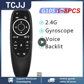1~8PCS Smart Hlas, Diaľkové Ovládanie Bezdrôtových Vzduchu Lietať Myši 2.4 G G10 G10S Gyroskop, IČ Vzdelávania pre Android TV Box