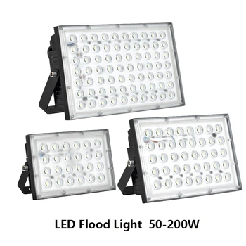 Hot Predaj LED Flood Svetlo 50W 100W 200W 110V/220V Floodlight Pozornosti IP65 Nepremokavé Vonkajšie Záhradné Lampy, Vysoký Jas
