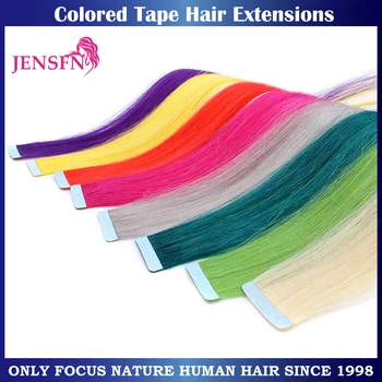 Farba Priamo Pásky V Predlžovanie Vlasov Human Hair Extensions 20