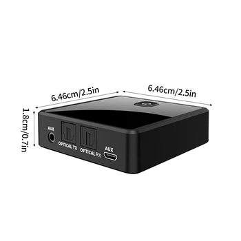 Bluetooth-Kompatibilné 5 0 Reproduktorov Vysielača a Prijímača Stereo Audio Adaptér Bezdrôtovej siete s RCA Optický Vstup Systémy