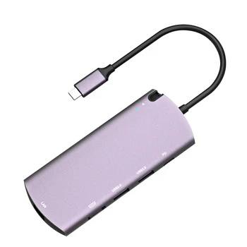 P9YE Hliníkovej Zliatiny USB Typu Hub s Predĺženou PD Nabíjania