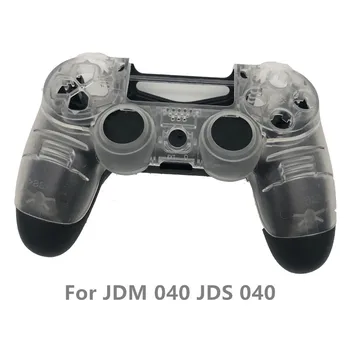 Priehľadné Predné+ Čierna Späť Prípade Bývania púzdro Kryt Skin Protector Pre PS4 Pro JDM-040 JDS 040 Radič Gamepad